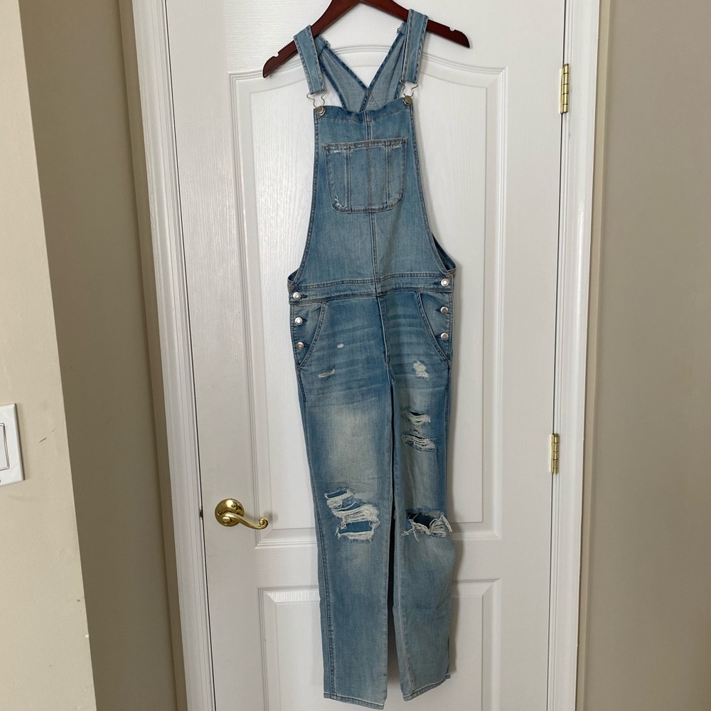 American Eagle Denim Ripped Overalls